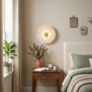 Disc Shaped Alabaster Wall Light