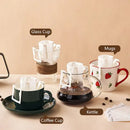 Disposable coffee filter cup with metal frame kitchen drip bag by Decorbites