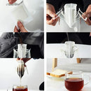 Disposable coffee filter cup with metal frame kitchen drip bag by Decorbites