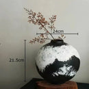 GobekUsa Ink Painting Ceramic Vase: Flower Pots Desk Decor Crafts Floral Room Aesthetic