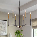 GobekUsa Iron Candle Chandelier for Living Room Bedroom Dining Room