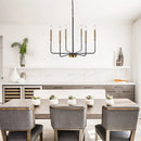 GobekUsa Iron Candle Chandelier for Living Room Bedroom Dining Room