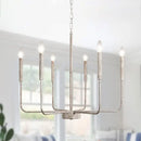 GobekUsa Iron Candle Chandelier for Living Room Bedroom Dining Room