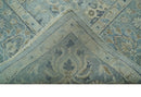 Distressed traditional And Beige Hand Knotted 10x14 Wool Area Rug