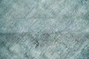 Distressed Vintage 8x11 Blue Traditional Oxidized Textured Persian Low Pile Wool Rug | TRD4308