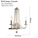 GobekUsa Crystal Tassel Wall Lamp: Elegant LED Lighting for Home, Hotel, and Lobby Decor