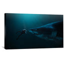 Diver and Shark Canvas