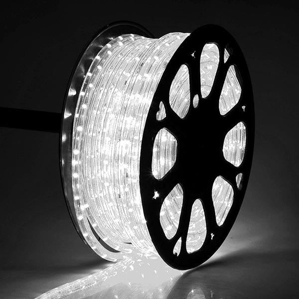 DIY 150ft Waterproof LED Rope Light with Power Cord & Connector