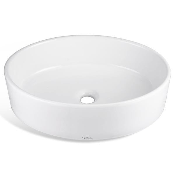 Aquaterior 19" Oval Bathroom Porcelain Sink w/ Drain