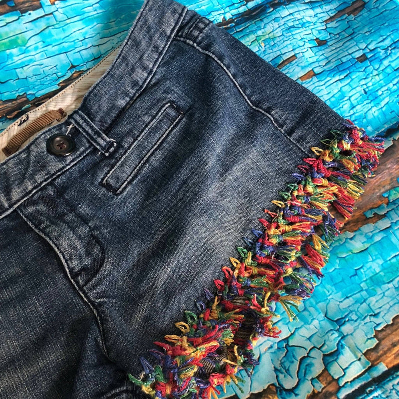 DIY Upcycled Fringe Shorts Pattern