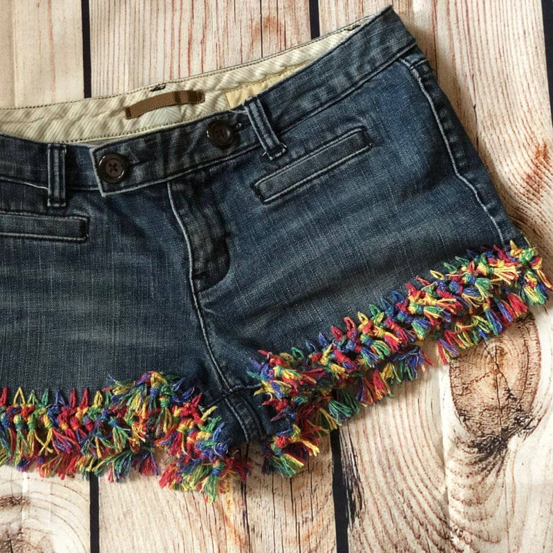 DIY Upcycled Fringe Shorts Pattern