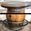 Whiskey & Wine Barrel DIY Bistro Kit — Table Top, Foot Rail & Stools