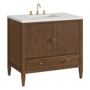 James Martin Myrrin 36" Single Bathroom Vanity, Mid-Century Walnut