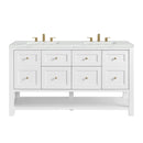 James Martin Breckenridge 60" Double Bathroom Vanity, Bright White