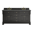 James Martin Brookfield 72" Double Bathroom Vanity, Black Onyx