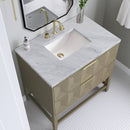 James Martin Emmeline 36" Single Bathroom Vanity, Pebble Oak