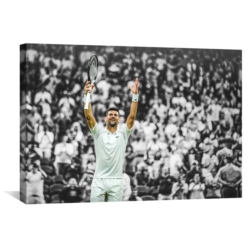 Djokovic and the Crowd Canvas