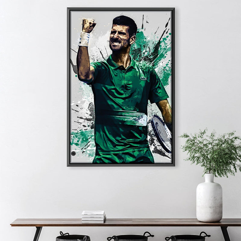 Djokovic in Green Canvas