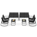 4 Piece Patio Rocking Set with Glass-Top Table by LJGDeals