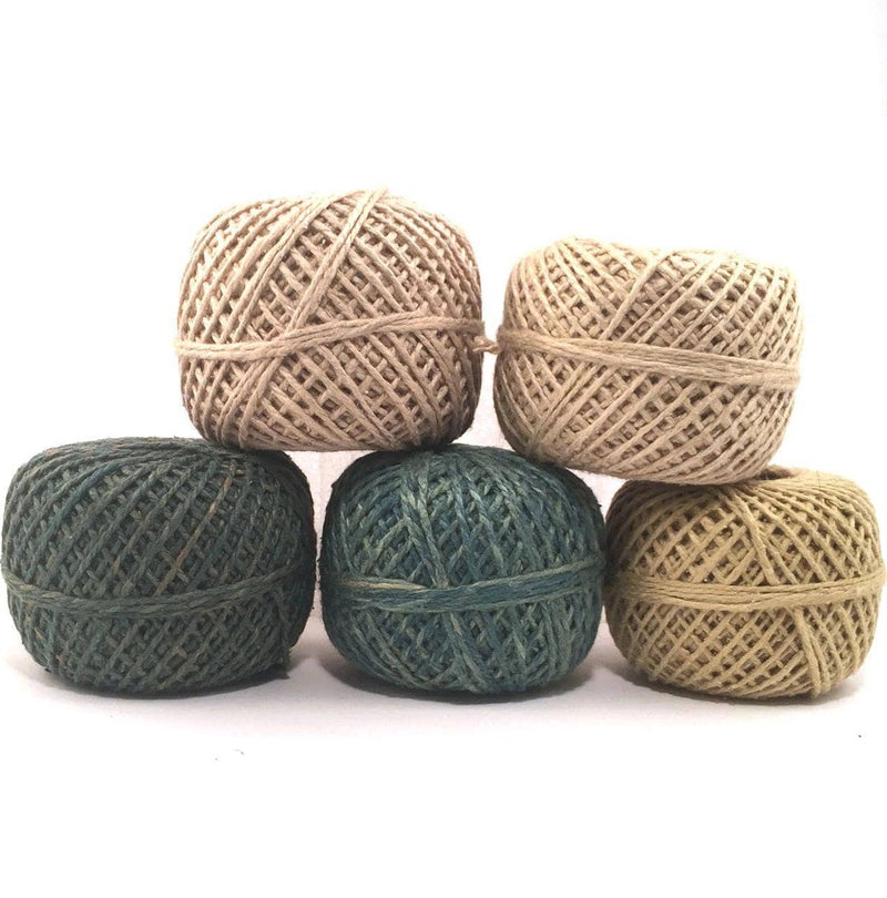 DK Weight Naturally Herbal Dyed Recycled Silk Yarn Packs