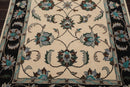 5' x 8' Handmade 100% Wool Traditional Oriental Area Rug Ivory