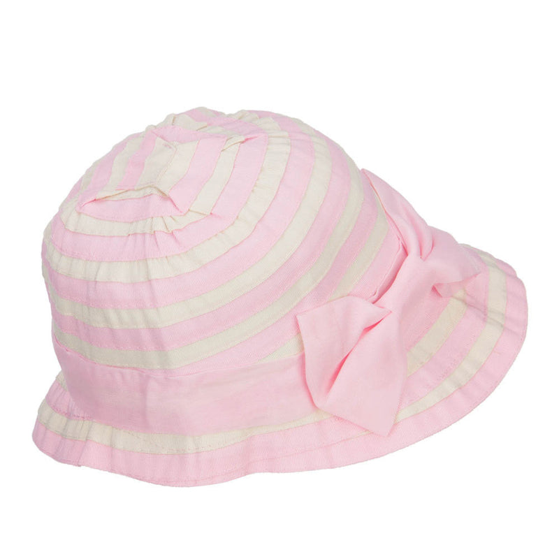 Girl's Spiral Design Bow Bucket Hat
