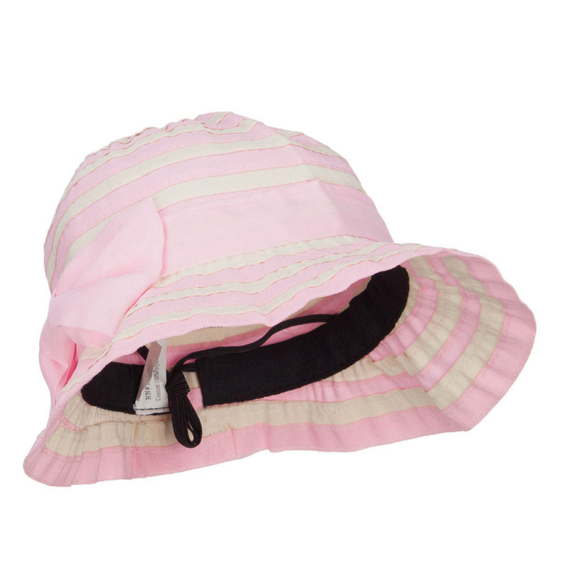 Girl's Spiral Design Bow Bucket Hat