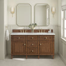 James Martin Lorelai 60" Double Bathroom Vanity, Mid-Century Walnut