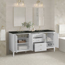 James Martin Myrrin 72" Double Bathroom Vanity, Bright White