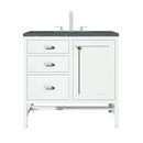 James Martin Addison 36" Single Bathroom Vanity, Glossy White