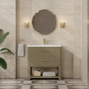 James Martin Lucian 36" Single Bathroom Vanity, Pebble Oak