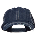 6 Panel Denim Frayed Mesh Cap