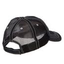 6 Panel Denim Frayed Mesh Cap