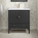 James Martin Myrrin 30" Single Bathroom Vanity, Carbon Oak