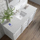 James Martin Bristol 60" Single Bathroom Vanity, Bright White