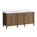 James Martin Brittany 72" Double Bathroom Vanity, Pecan