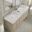 James Martin Lorelai 72" Double Bathroom Vanity, Whitewashed Oak