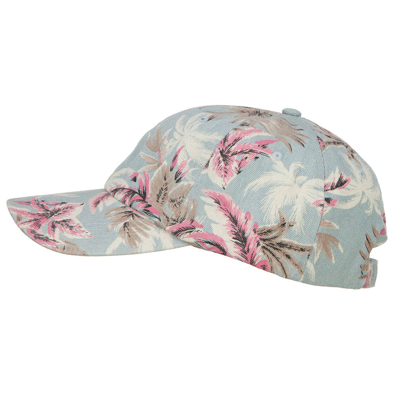 Denim Cotton Floral Print Cap