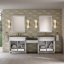 James Martin Bellshire 96" Double Bathroom Vanity, Bright White