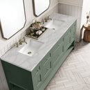 James Martin Breckenridge 72" Double Bathroom Vanity, Smokey Celadon