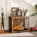 Dog Crate Furniture with Cushion and Double Doors for Small/Medium Dogs by LJGDeals