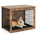 Dog Crate Furniture with Cushion and Double Doors for Small/Medium Dogs by LJGDeals