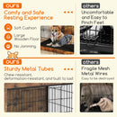 Dog Crate Furniture with Cushion and Double Doors for Small/Medium Dogs-33 Inches