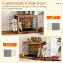 Dog Crate Furniture with Cushion and Double Doors for Small/Medium Dogs-33 Inches