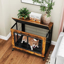 Industrial Dog Kennel with Flip-up Top 3 Lockable Doors and Removable Tray by LJGDeals