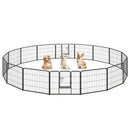 16 Panel 24/32/40 Inches Height Dog Playpen with Lock and Large Door by LJGDeals