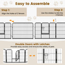 16 Panel 24/32/40 Inches Height Dog Playpen with Lock and Large Door