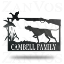 Duck Hunting Monogram With Dog