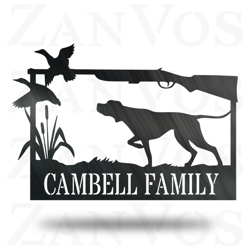 Duck Hunting Monogram With Dog