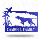 Duck Hunting Monogram With Dog